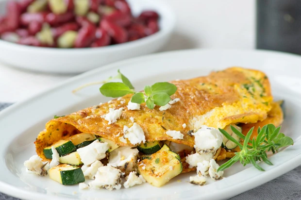 Zucchini-Feta-Omlette
