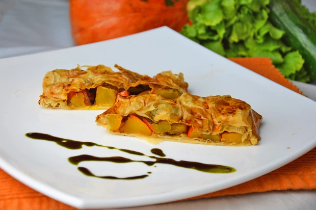 Veganer Kürbisstrudel