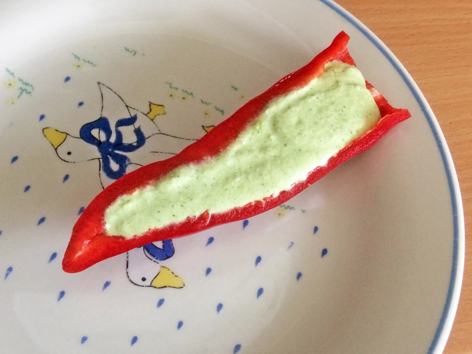 Paprika mit Ricotta