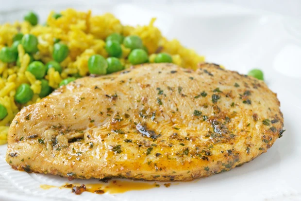 H&uuml;hnerbrust exotic mit Curryreis