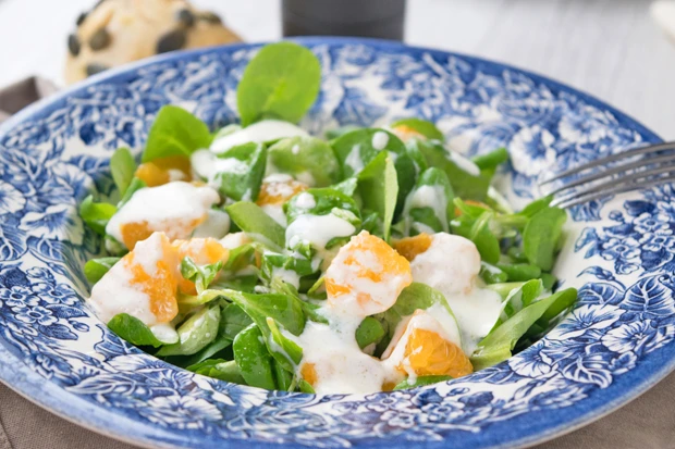 Vogerlsalat mit Orangen