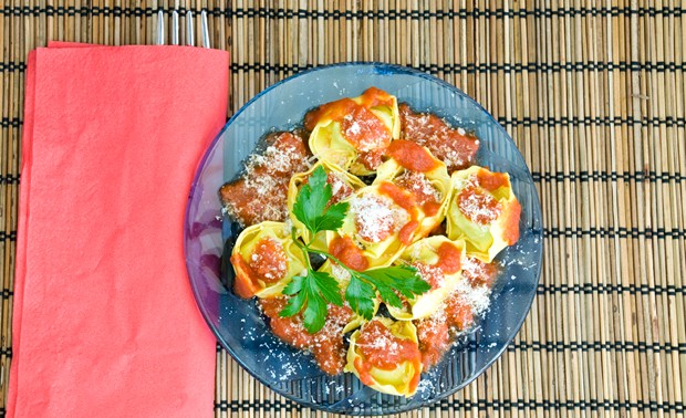 Tortellini mit getrockneten Tomaten