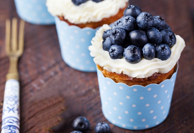Heidelbeer-Schoko-Cupcakes