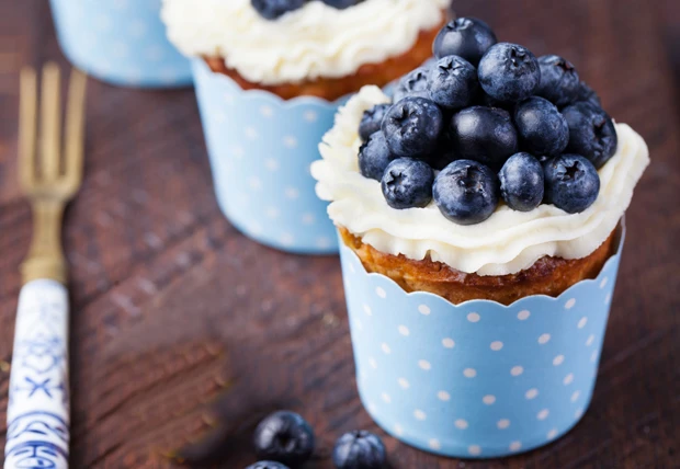 Heidelbeer-Schoko-Cupcakes