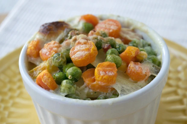 Kartoffelgratin mit Gemüse