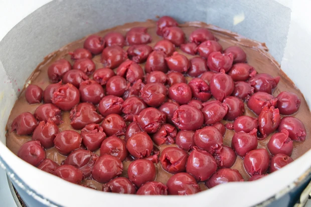Kirschkuchen mit Schokolade