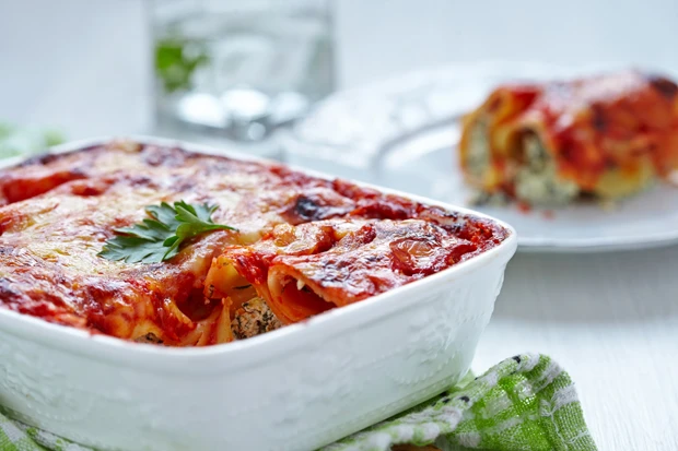 Lasagne mit Lachs und Blattspinat