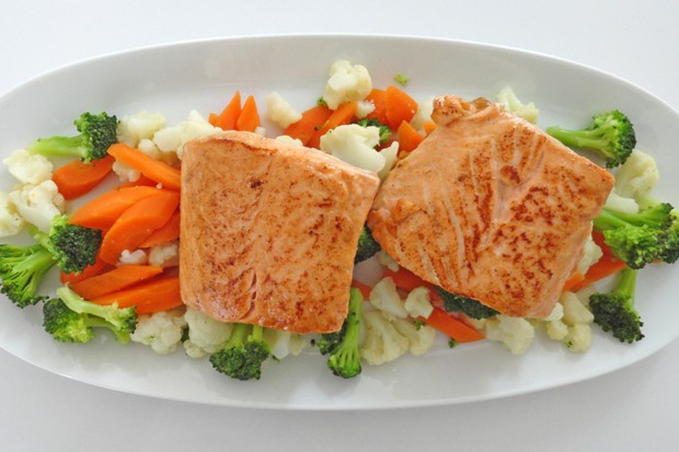 Gebratene Lachsfilets