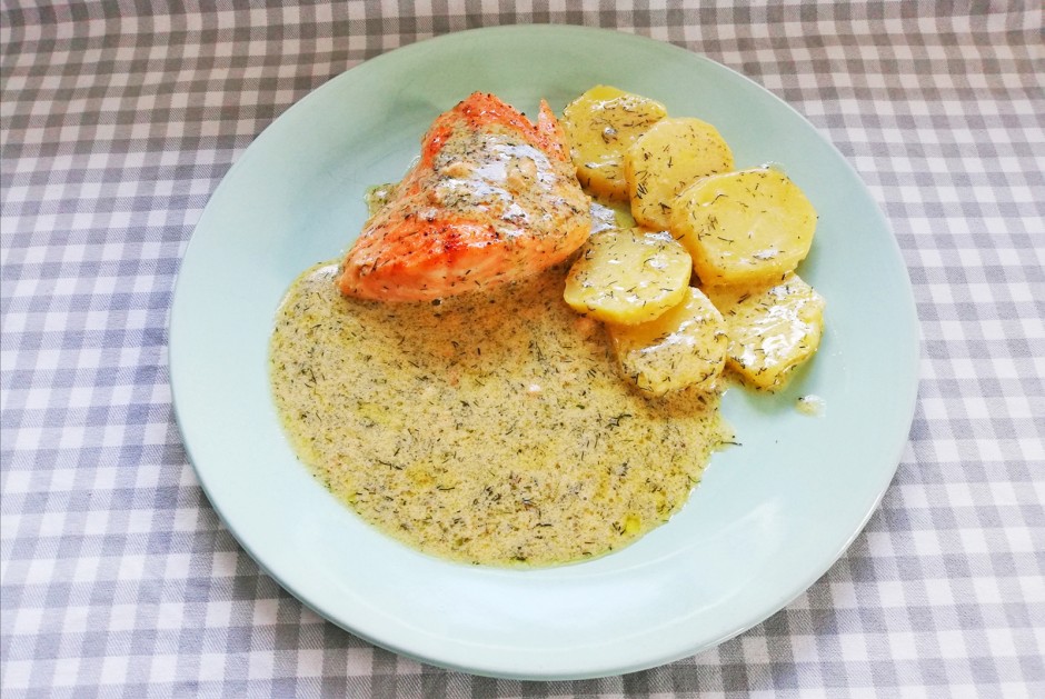 Lachs in Senfsauce