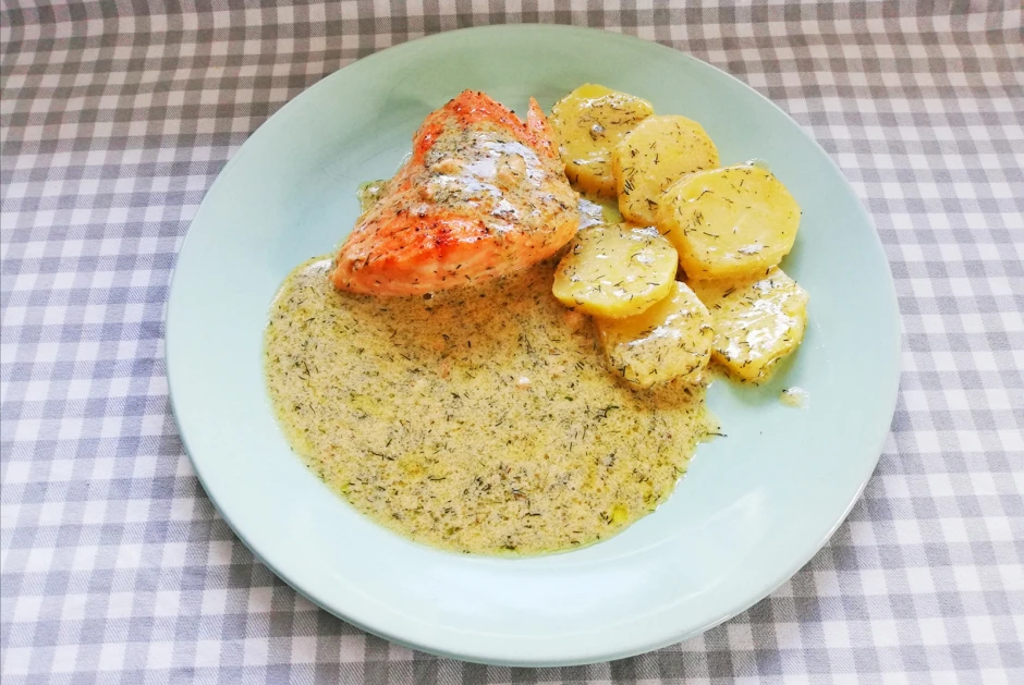 Lachs in Senfsauce