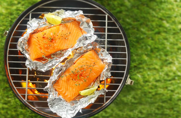 Gegrilltes Lachsfilet