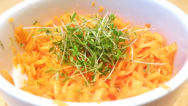 Karottensalat mit Kresse