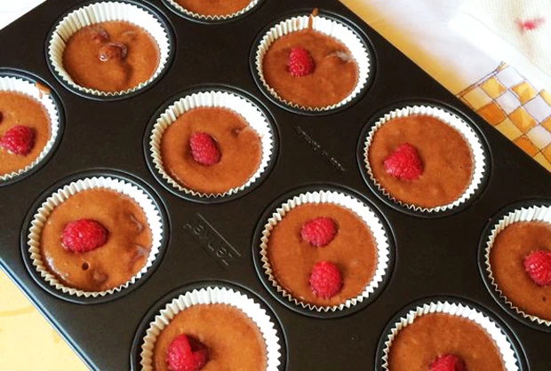 Schoko-Himbeermuffins
