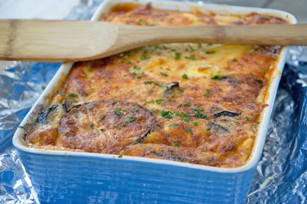 Vegetarische Moussaka mit Linsen