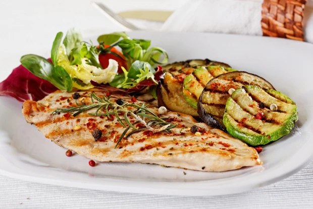 H&uuml;hnerbruststreifen mit Zucchini
