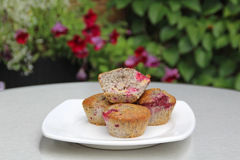 Mohn-Himbeer-Muffins