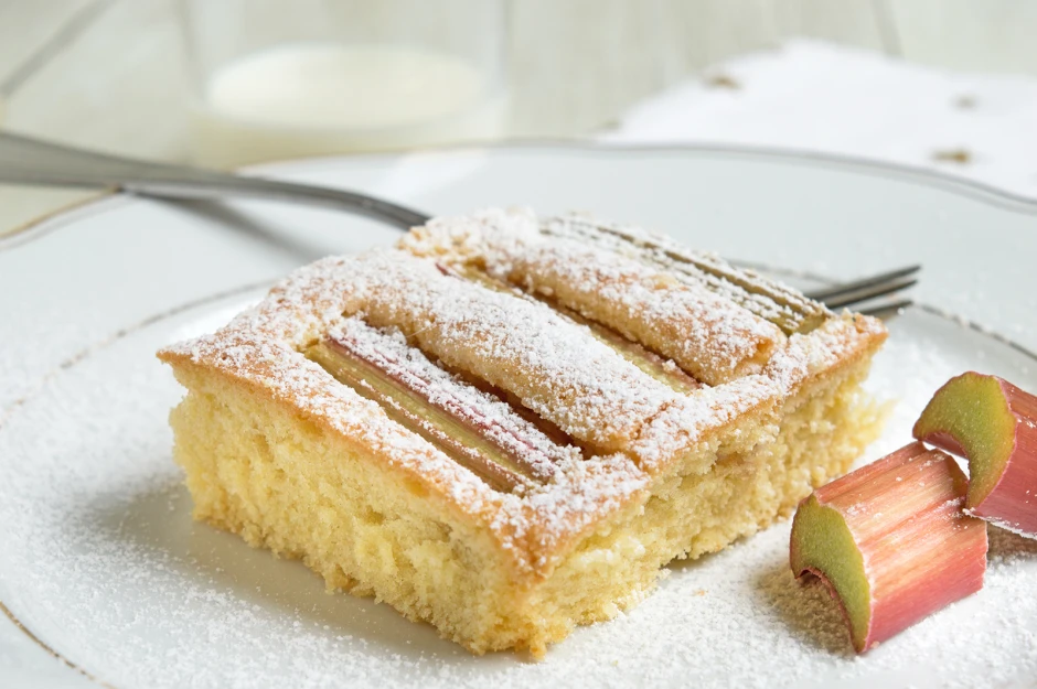 Rhabarberkuchen mit Topfen