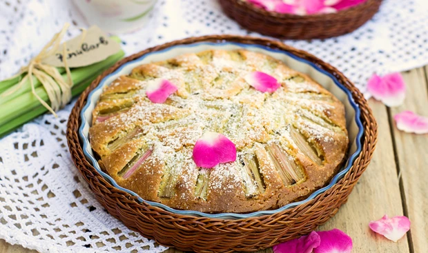 Rhabarberkuchen ohne Ei