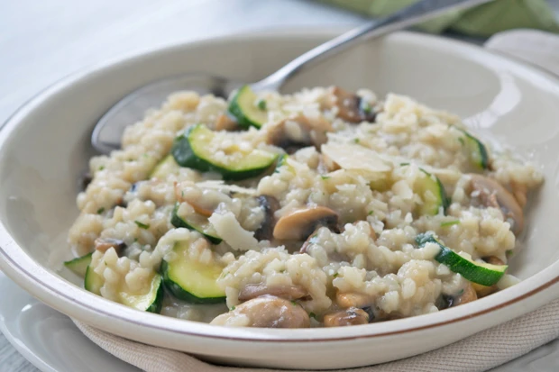 Safranrisotto mit Gem&uuml;se