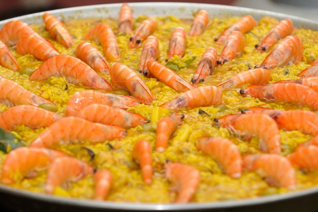 Safranrisotto mit Garnelen