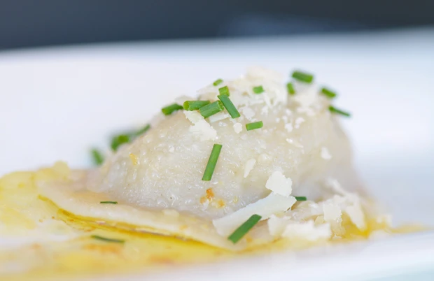 Chorizo Ravioli mit Rucola