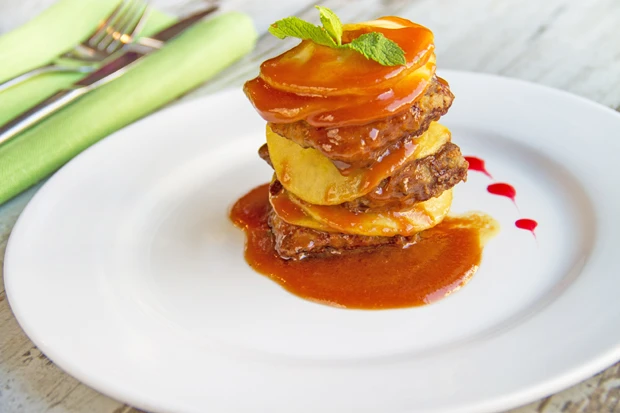 Leber-Ragout mit &Auml;pfel