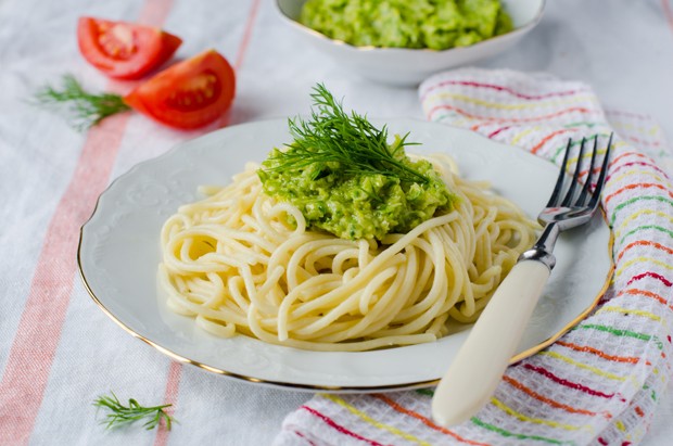 Spaghetti mit Bärlauch