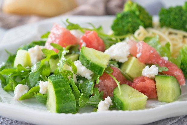 Sommersalat mit Melone