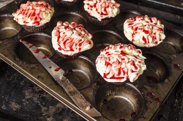 Halloween Gehirn Cupcakes