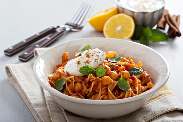 Pasta mit Kichererbsen