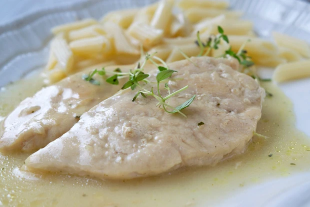 Putenschnitzel in Senfsauce