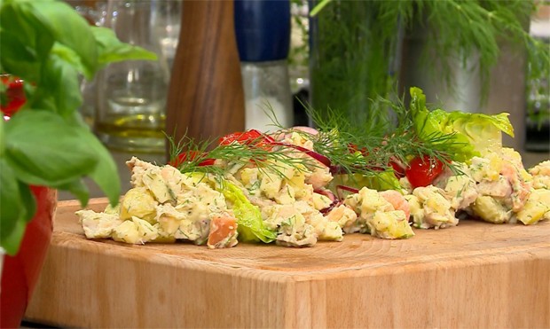Geräucherter Fischsalat