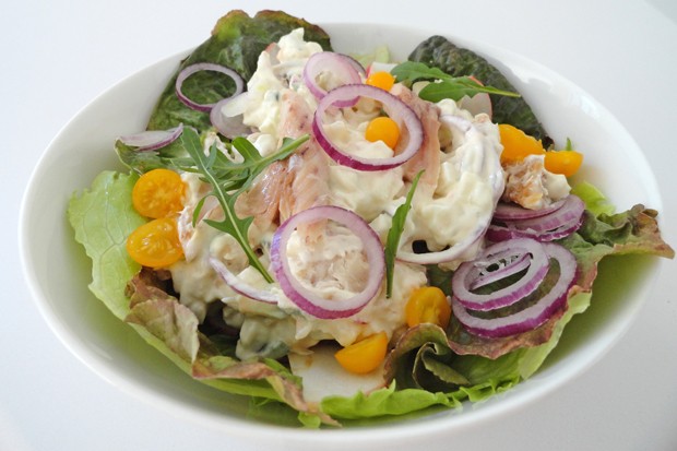 Geräucherter Fischsalat
