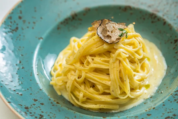 Trüffel mit Spaghetti