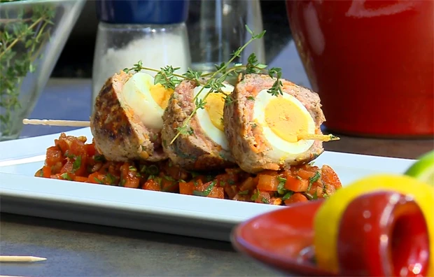 Eier am Spieß