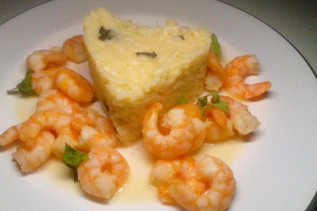 Trüffelrisotto mit Garnelen