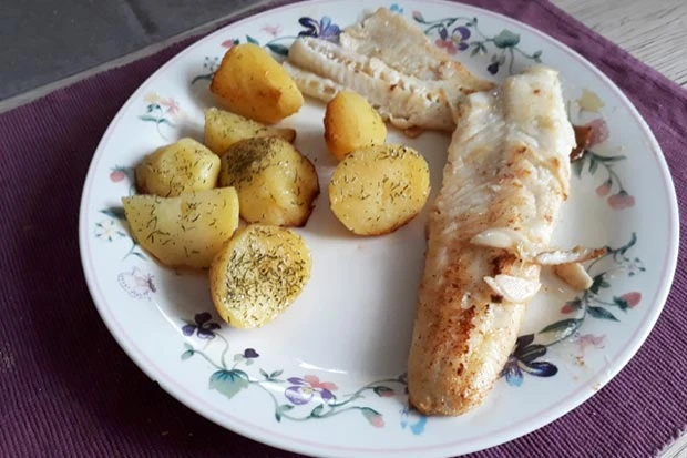 Zander gebraten mit Kartoffeln