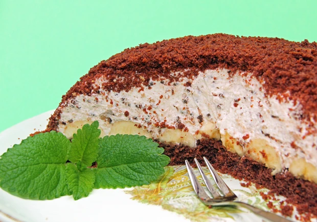 Maulwurfkuchen mit Bananen