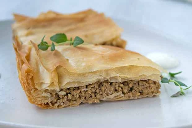 Fleischstrudel mit Blätterteig