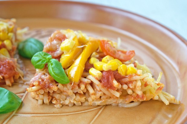 Spaghetti Pizza ohne Fleisch