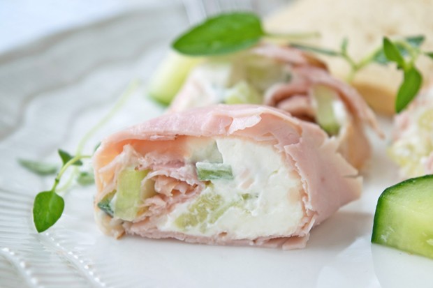 Schinkenrollen mit Frischkäse