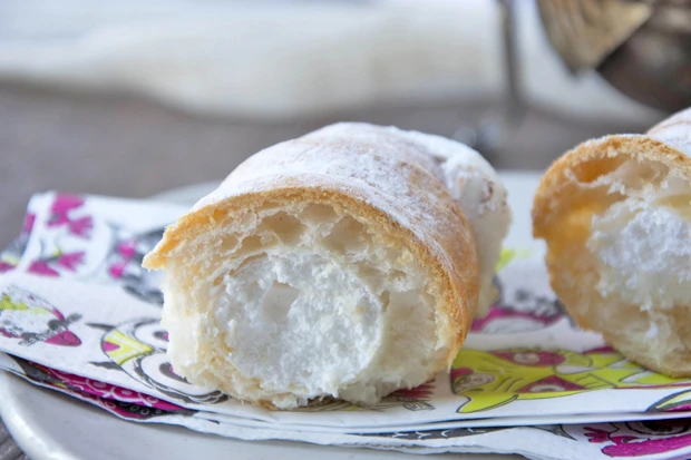 Schaumrollen F&uuml;llung mit Vanille