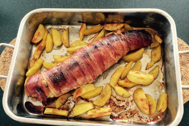 Schweinslungenbraten im Speckmantel