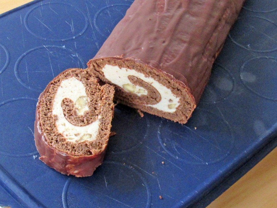 Bananenroulade mit Schokolade