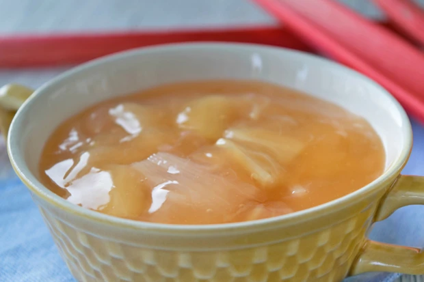 Einfacher Rhabarberpudding