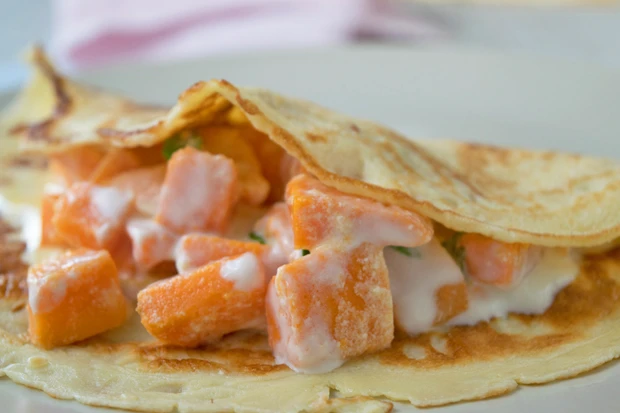 S&uuml;&szlig;kartoffeln mit Mozzarella