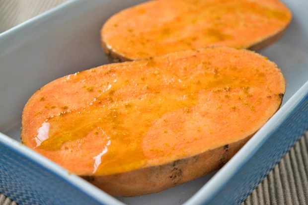 &Uuml;berbackene S&uuml;&szlig;kartoffeln