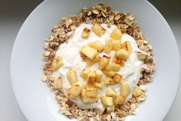 Bratapfel-Ricotta-Frühstück
