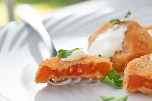 Panierte Tomaten