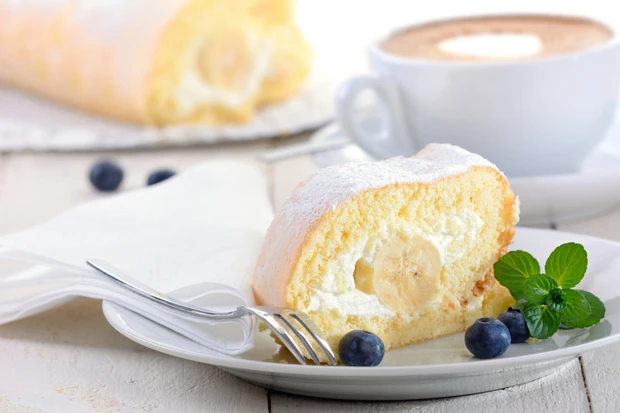 Bananen-Biscuitrolle